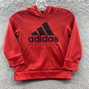 Adidas Hoodie Boys Size 5 Red Pullover Adidas Logo Hoodie Boy's Size 5